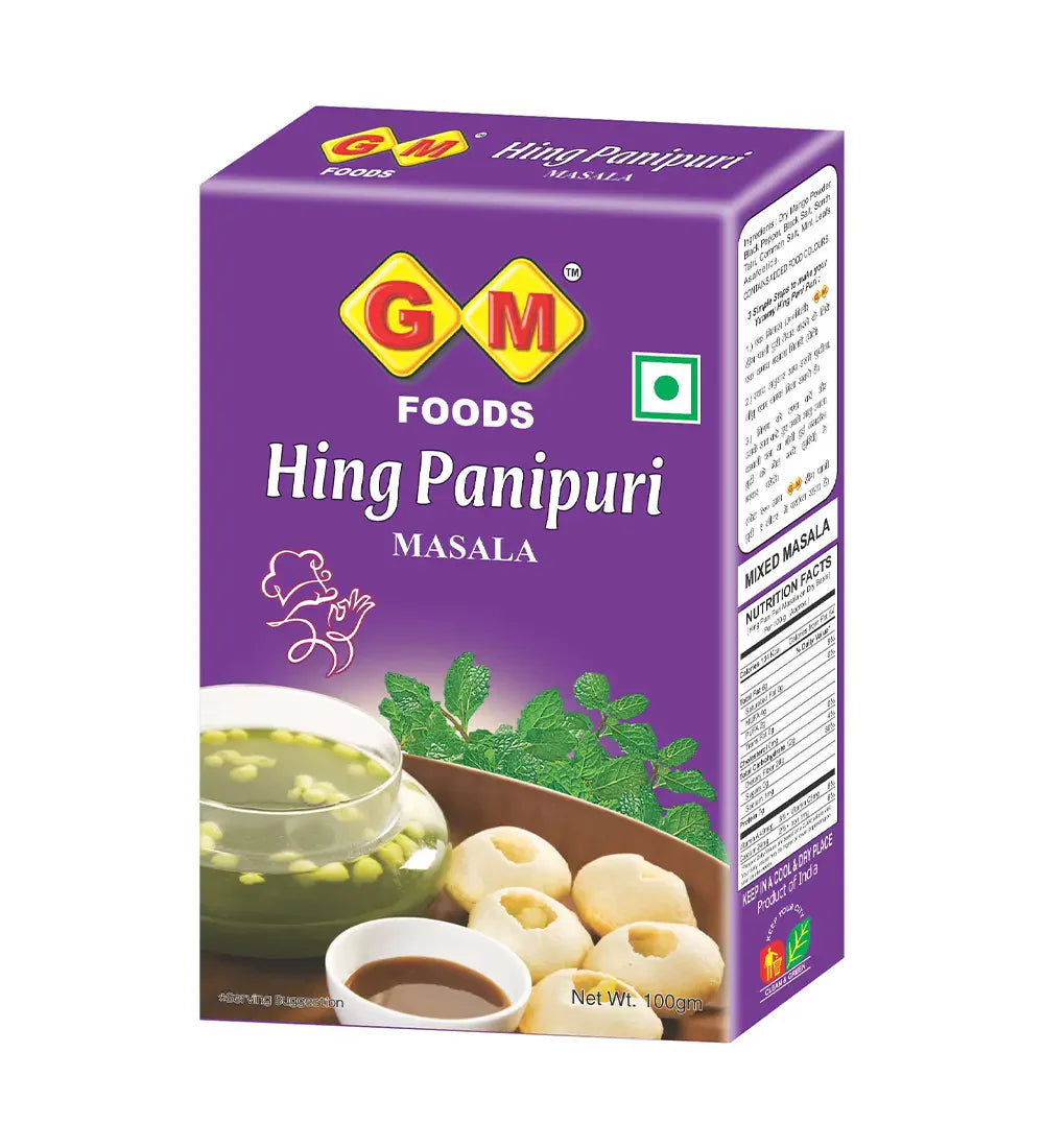 GM Foods Hing Pani Puri Masala 100 Gram