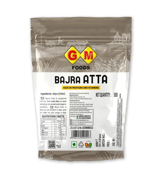 GM Foods Bajra Atta 500 Gram