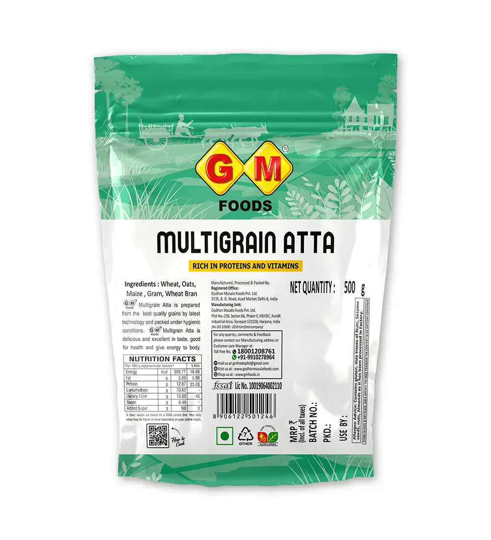 GM Foods Multigrain Flour Atta 500 Gram