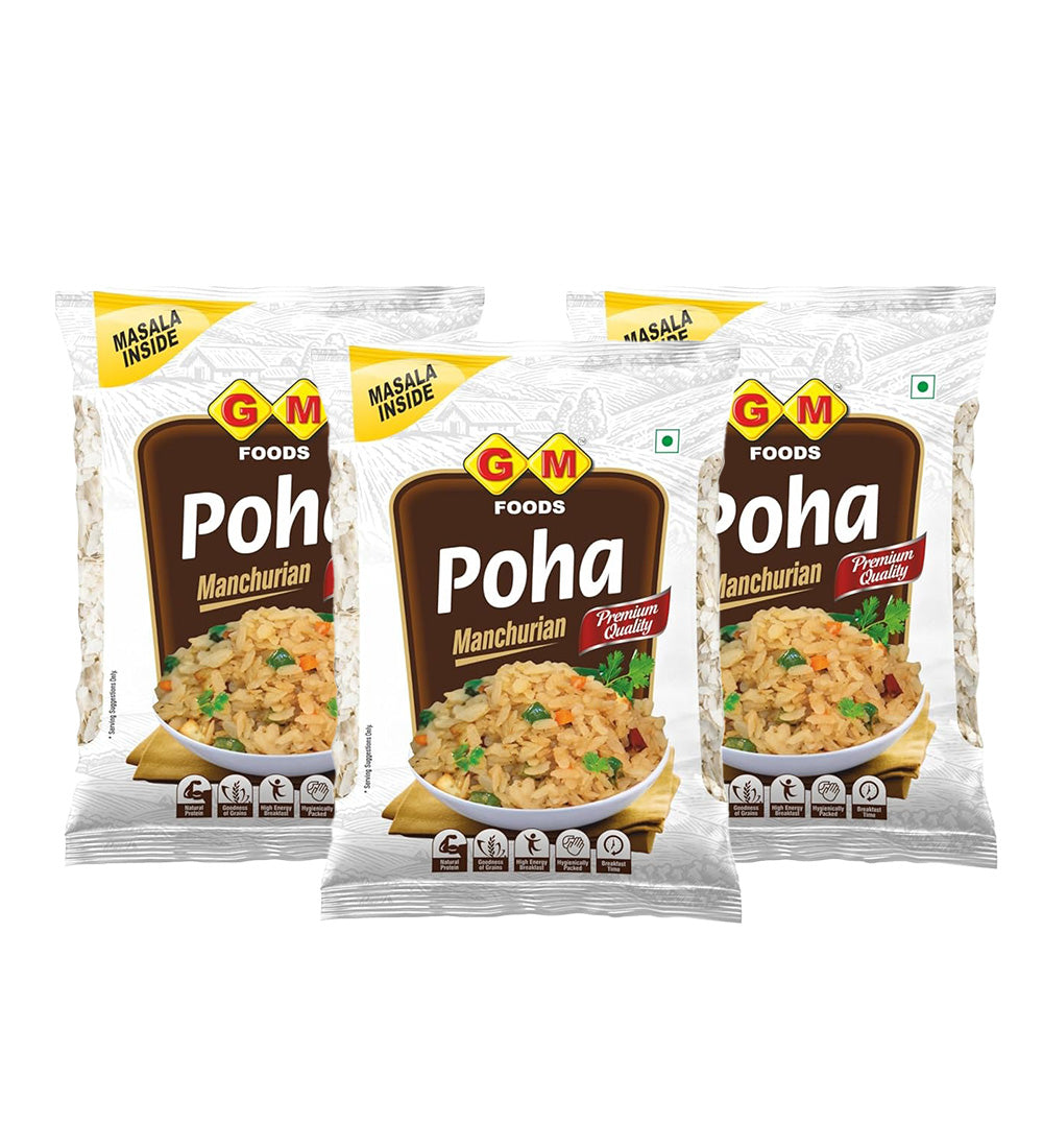 GM Foods Manchurian Poha 500 Gram with Masala