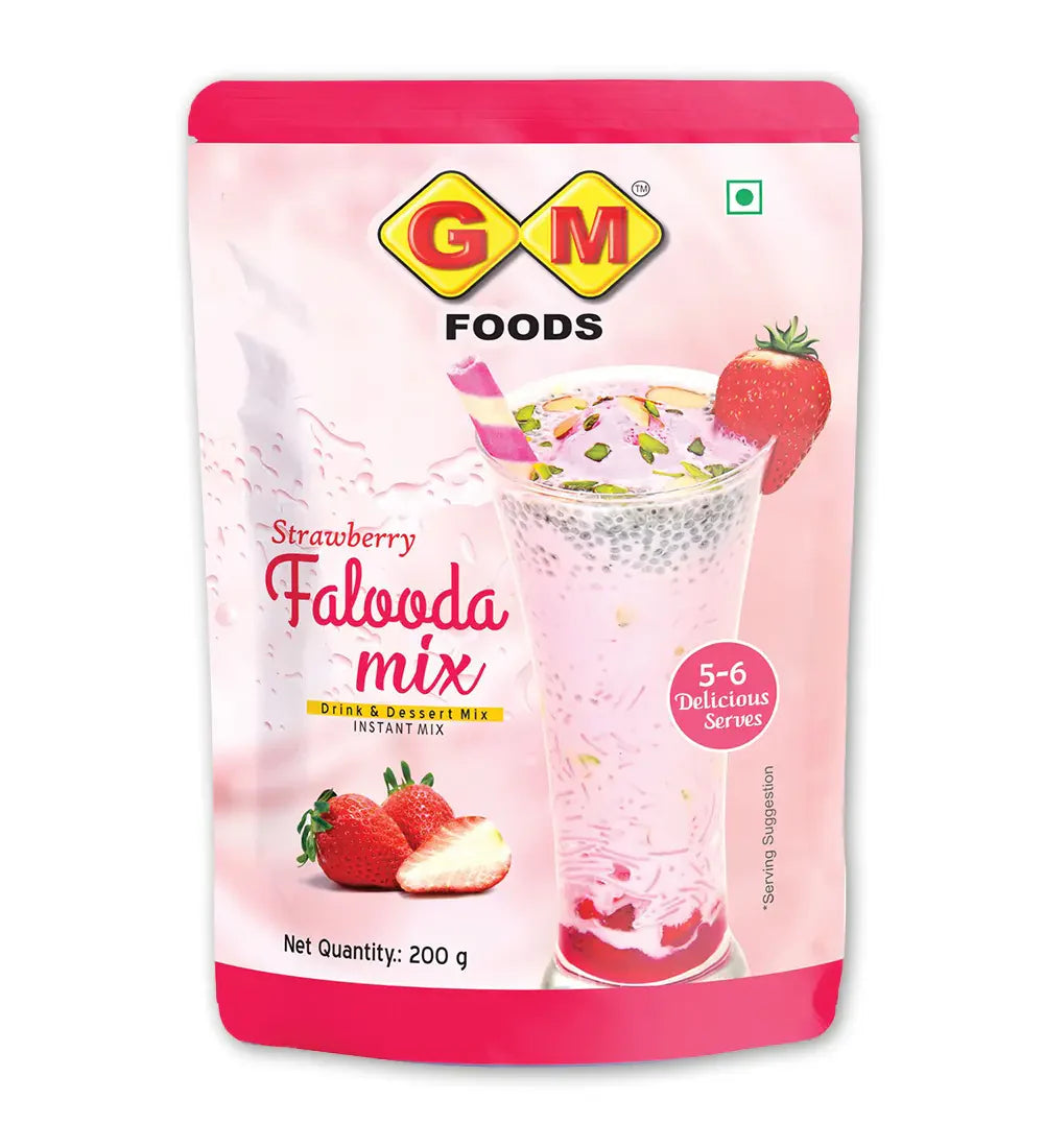 GM Foods Strawberry Falooda Mix 160 Gram