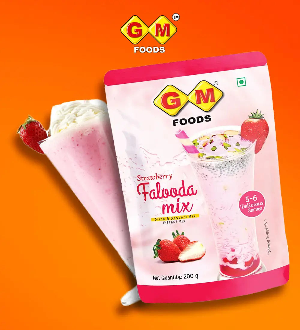 GM Foods Strawberry Falooda Mix 160 Gram