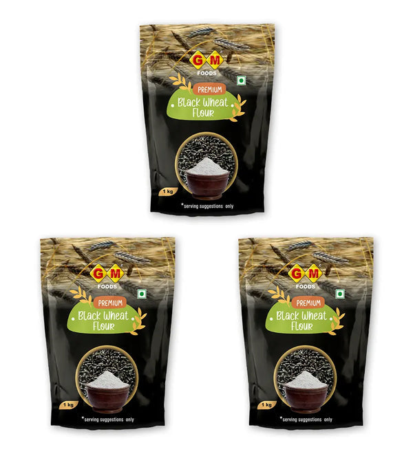 GM Foods Black Wheat Flour 1 Kg ( Pack Of 3 )