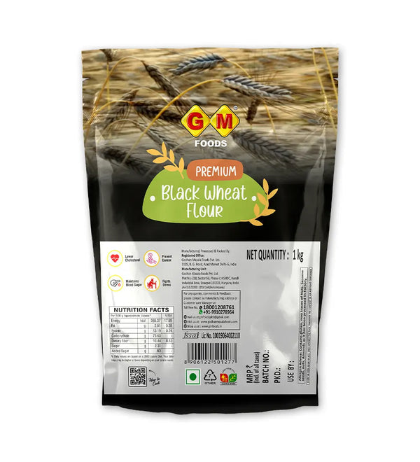 GM Foods Black Wheat Flour 1 Kg ( Pack Of 3 )