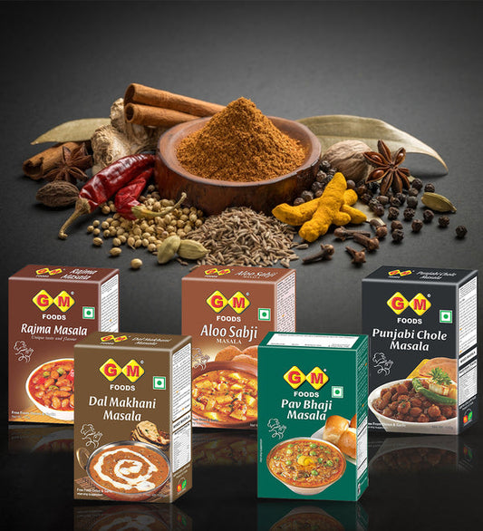 Masala Combo (Rajma Masala X2, Punjabi Chhola Masala X2, Aloo Sabji Masala X2, Dal Makhni Masala X2, Pav Bhaji Masala X2)