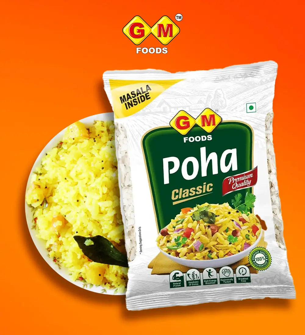 GM Foods Classic Poha 500 Gram with Masala Inside