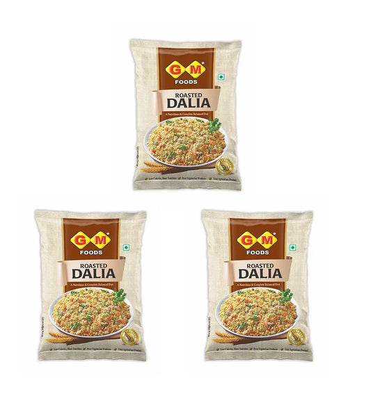 GM Foods Roasted Dalia 500 Gram (Pack of 3)