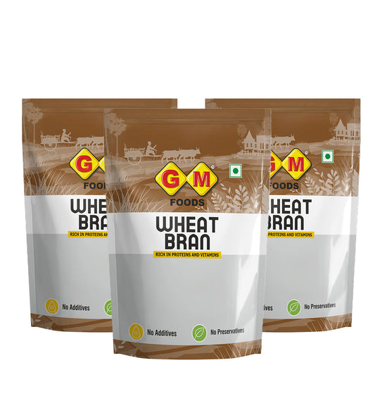 GM Foods Wheat Bran Flour Atta 200 Gram (Pack Of 3)